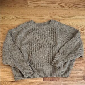 Universal Thread Cable Knit cropped Sweater - Brown
